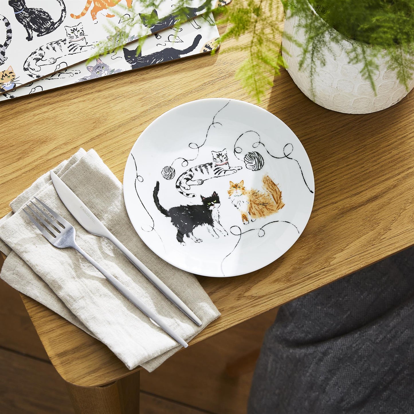 Feline Friends Porcelain Side Plate