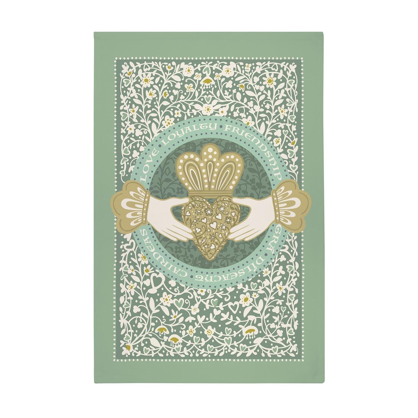 Claddagh Ring Cotton Tea Towel