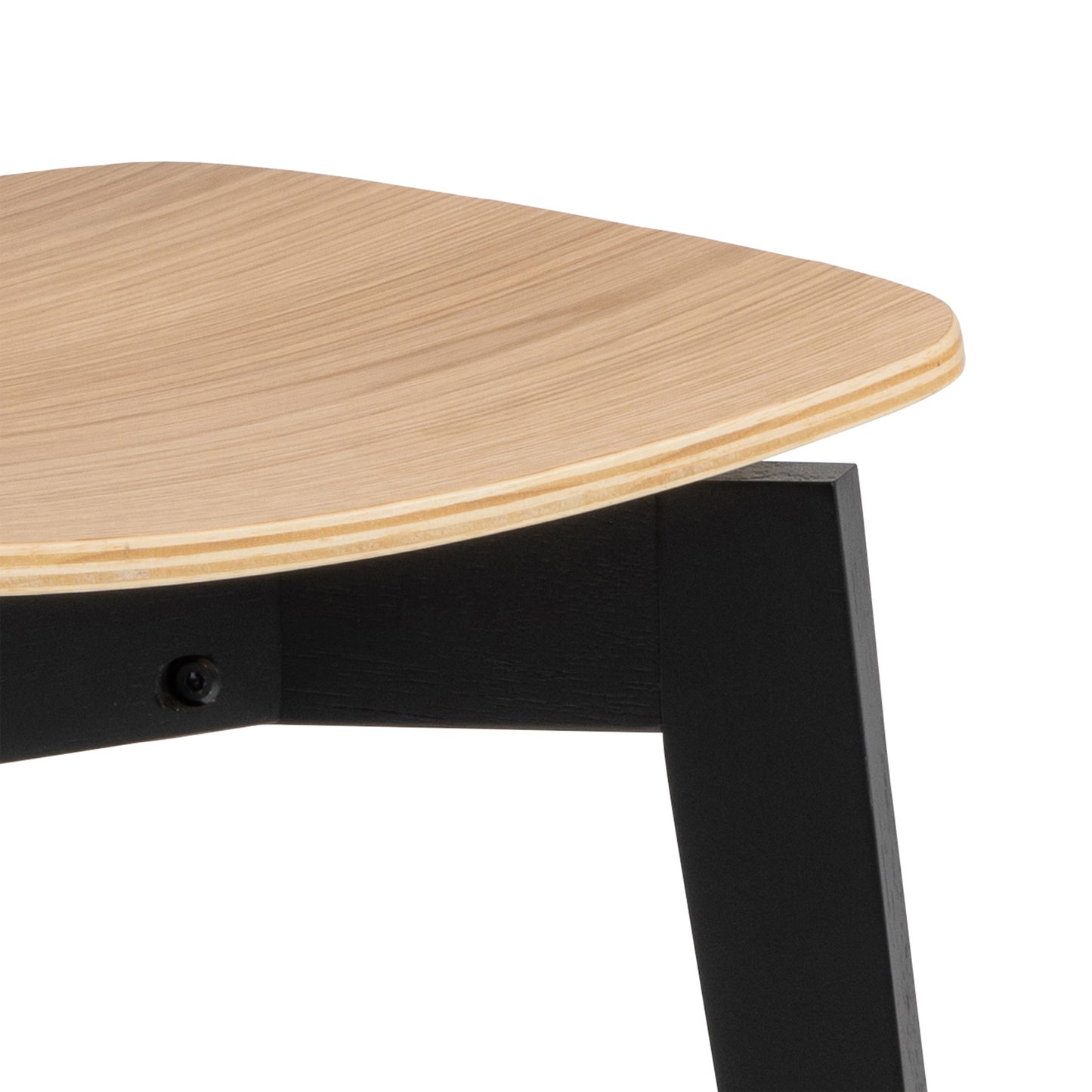 Roxby Extending Dining Table in Oak & Black Set 4 Black and Oak Chairs