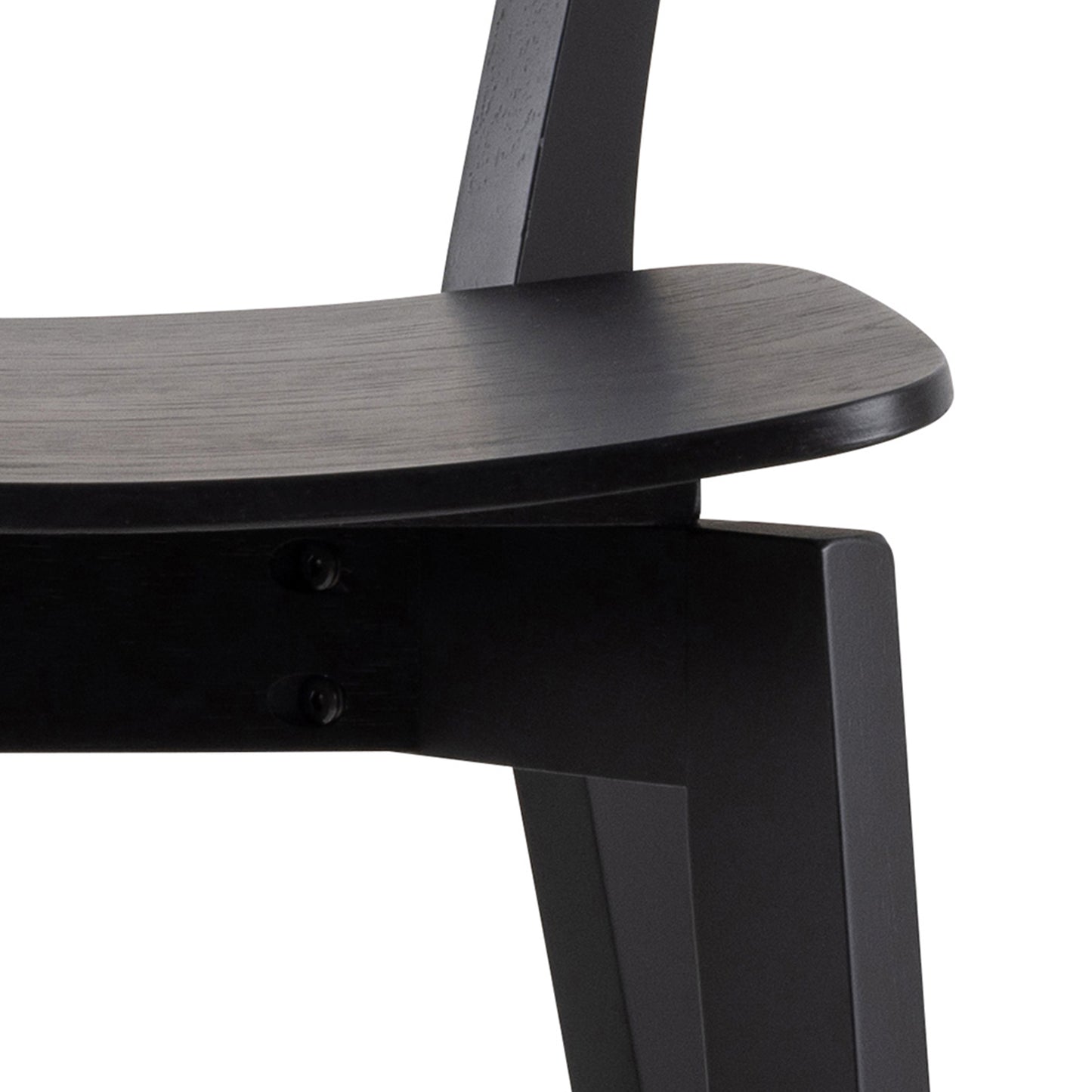 Roxby Bar Table in Black & Oak Set 4 Black Bar Stools