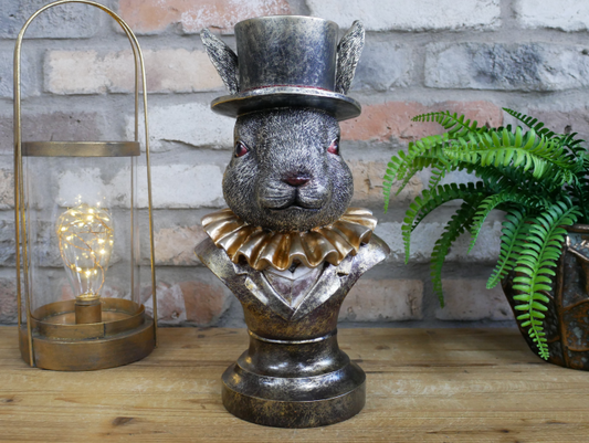 Rabbit With Top Hat (Silver)