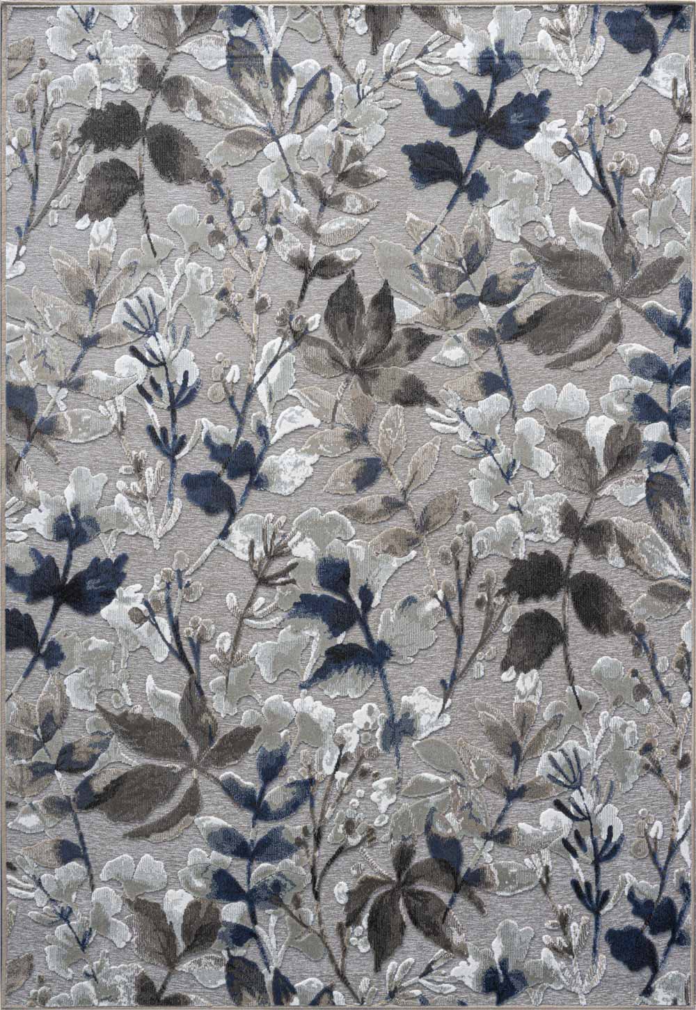 Genova 80% Viscose 20% Acrylic Chenille in leafy brown blue mix