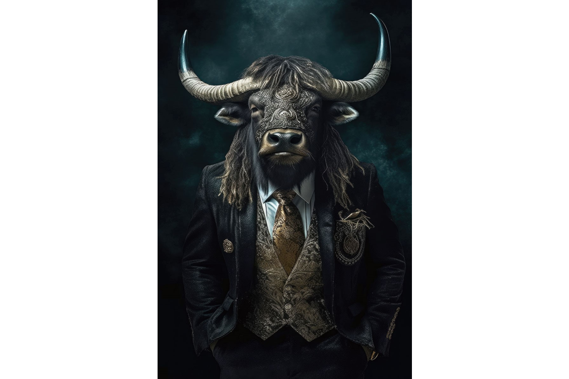 Bull in Suit