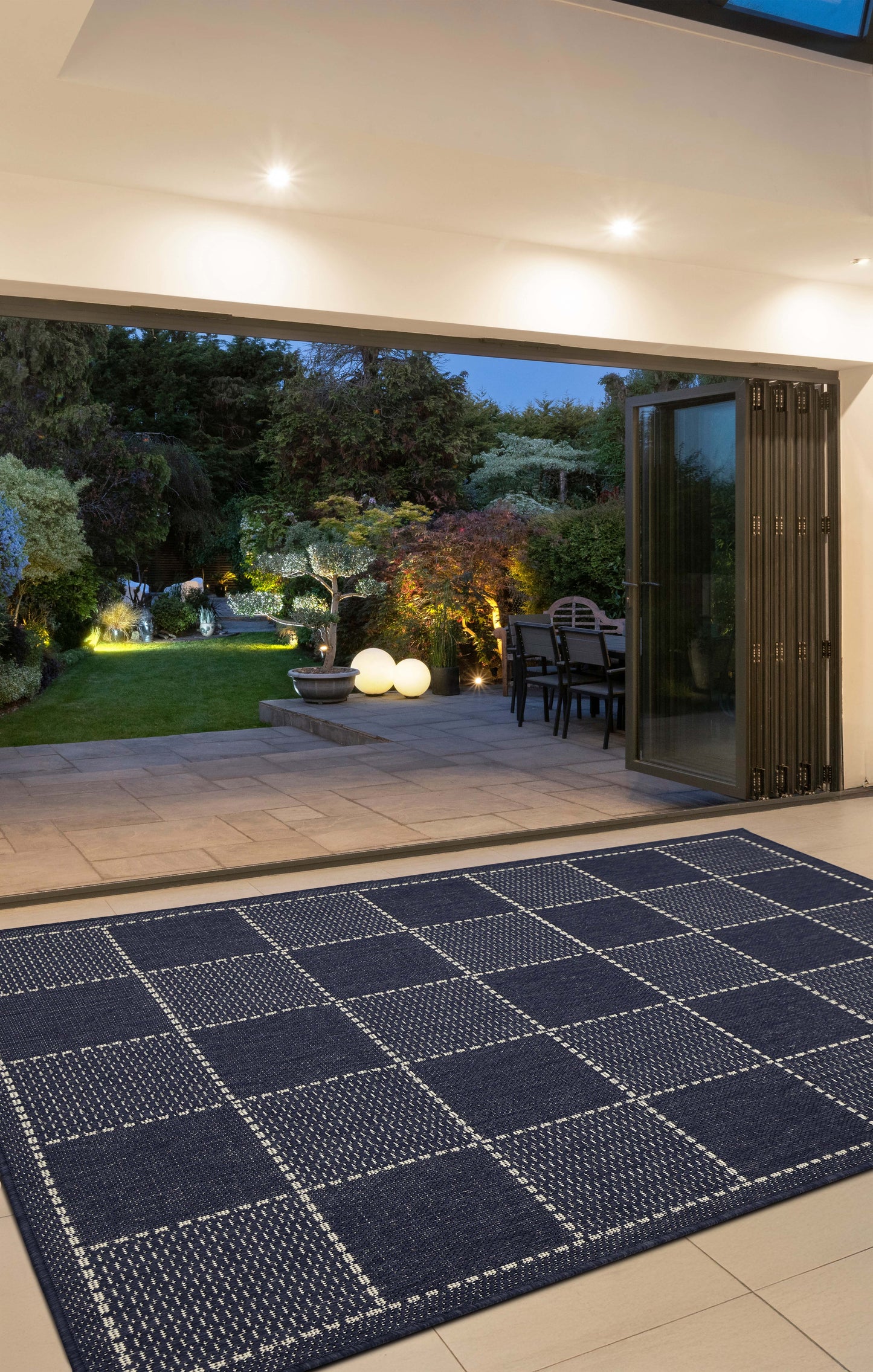 Check Flatweave Blue