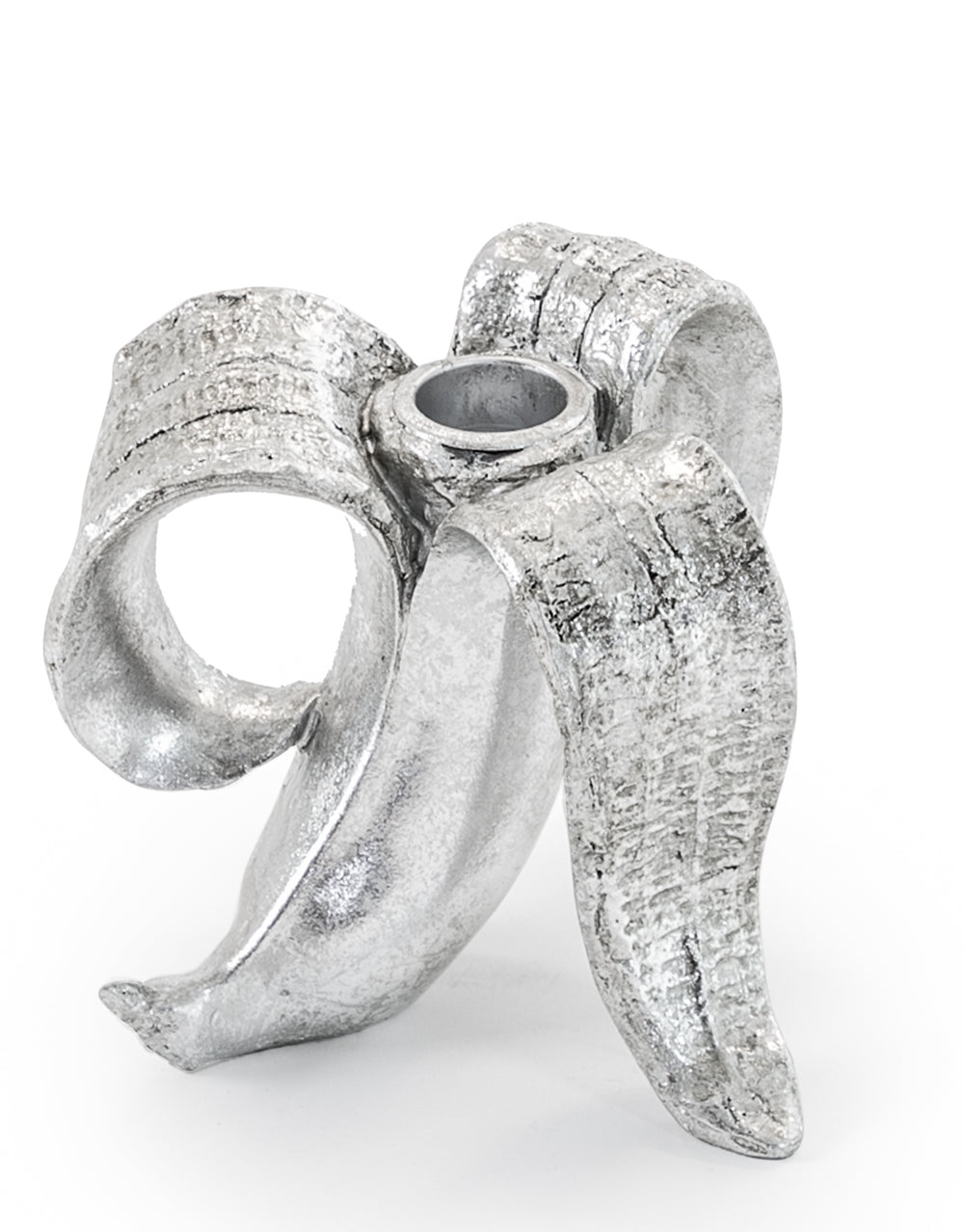 Peeled Banana Candle Holder (Silver)