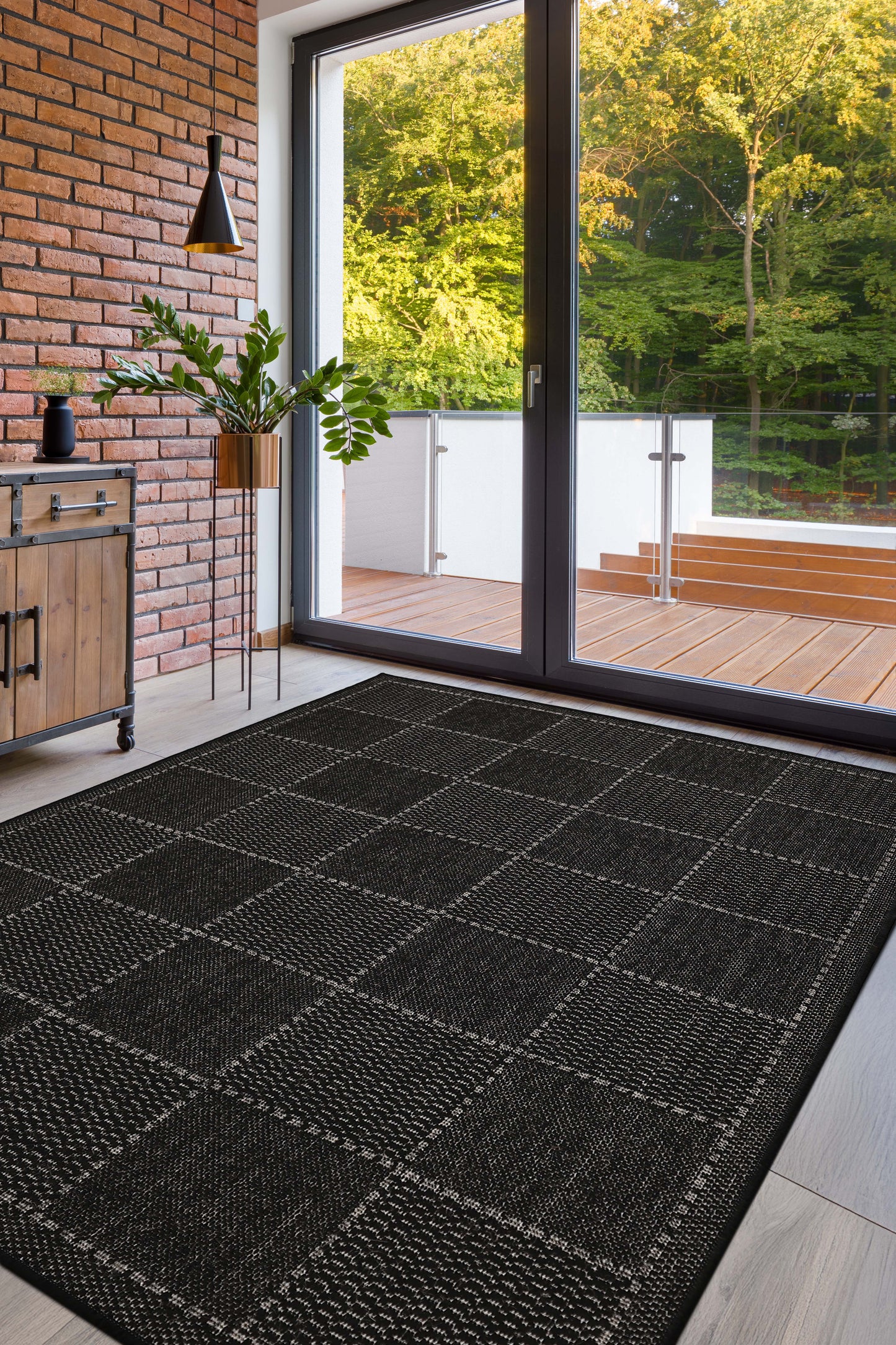 Check Flatweave Black