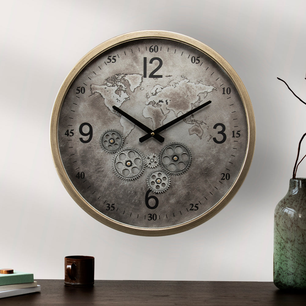 Silver Cog Clock
