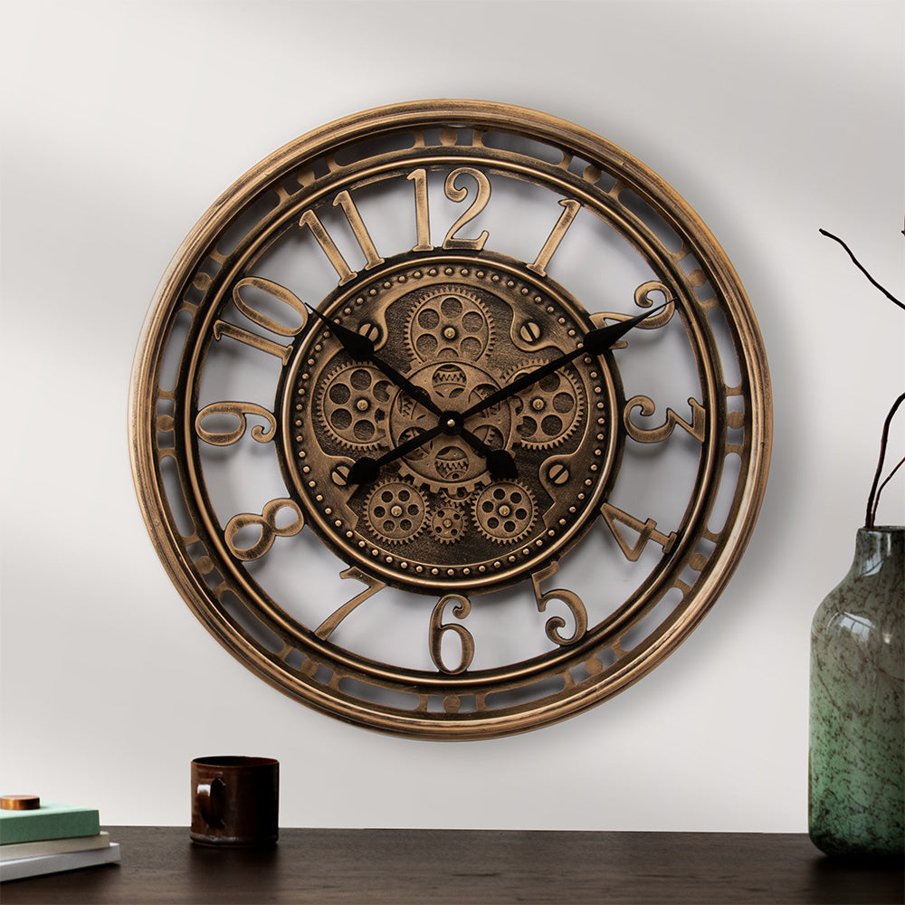 Gold Cog Clock
