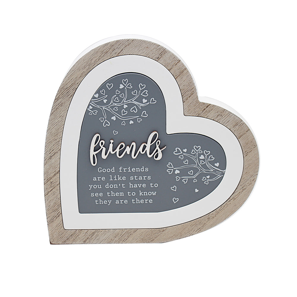 Friends 3D Heart Plaque