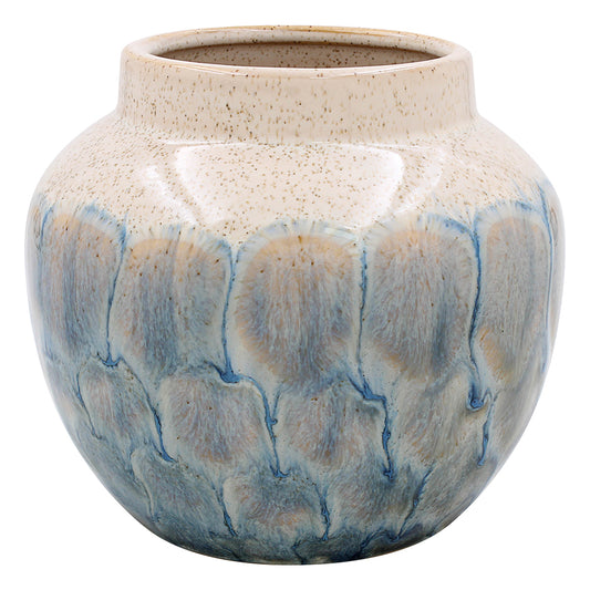 Reactive Glaze Vase (Blue)