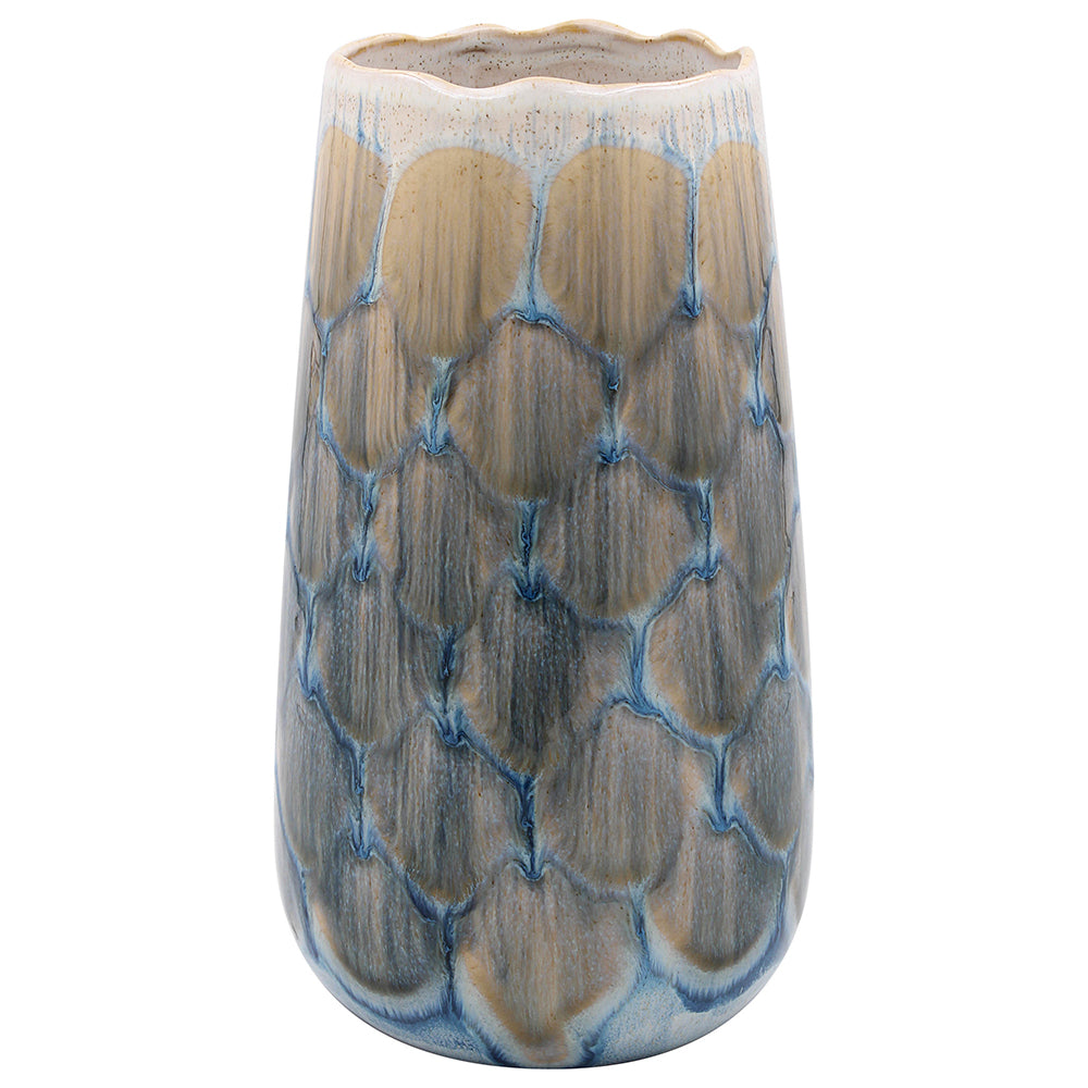 Reactive Glaze Vase (Blue)