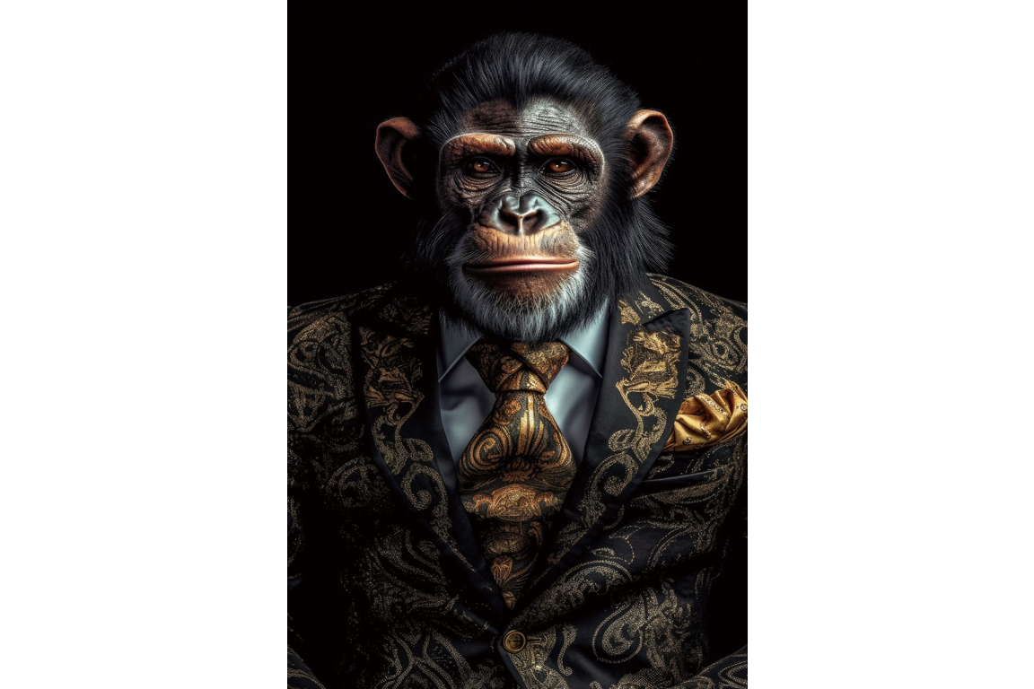 Monkey in Black Suit