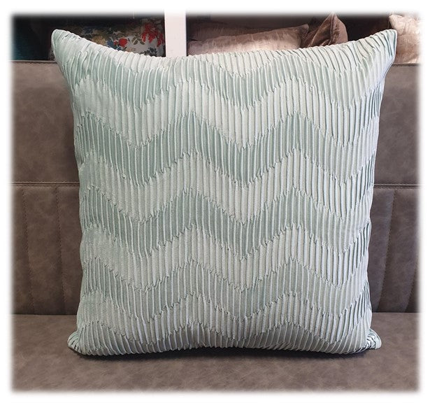 Pleated Velvet Duck Egg