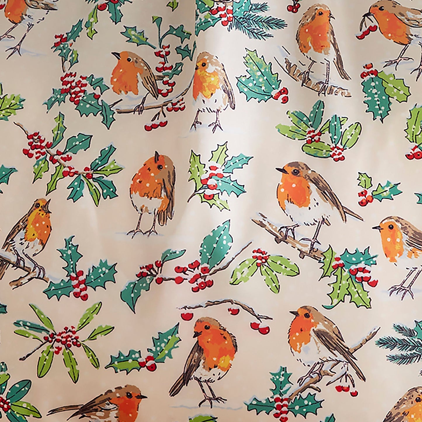 Christmas Robins Foldable Tote Bag Medium