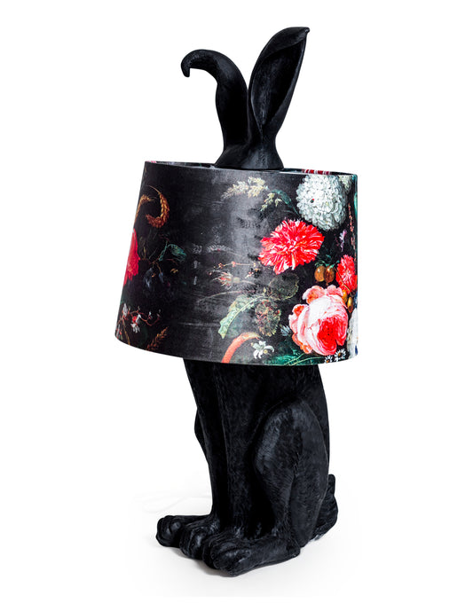 Rabbit Ear Lamp With Floral Shade