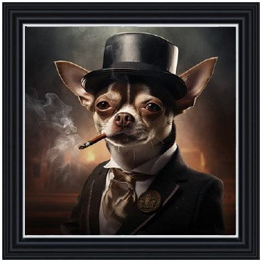 Gangster Chihuahua Smoking (Tan)