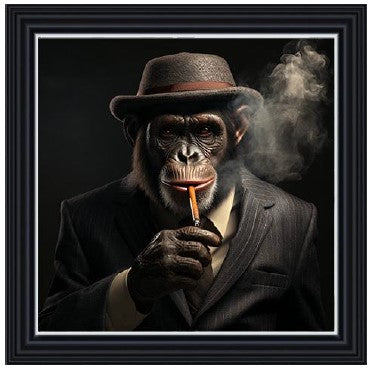 Gangster Chimp Smoking