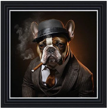 Gangster French Bulldog Smoking (Brown)