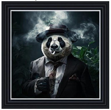 Gangster Panda Smoking (Green Leaves)