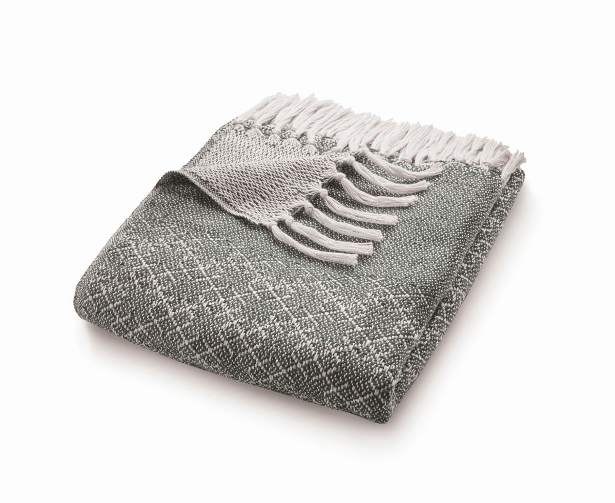Hug Rug Woven Diamond Throw Warm Grey