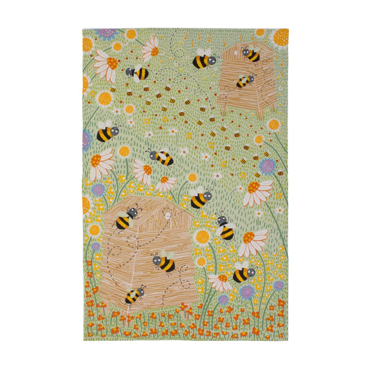 Bees Cotton Tea Towel