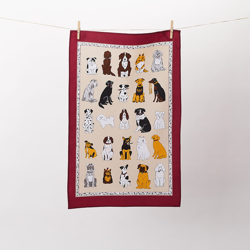 Dogs Galore Cotton Tea Towel
