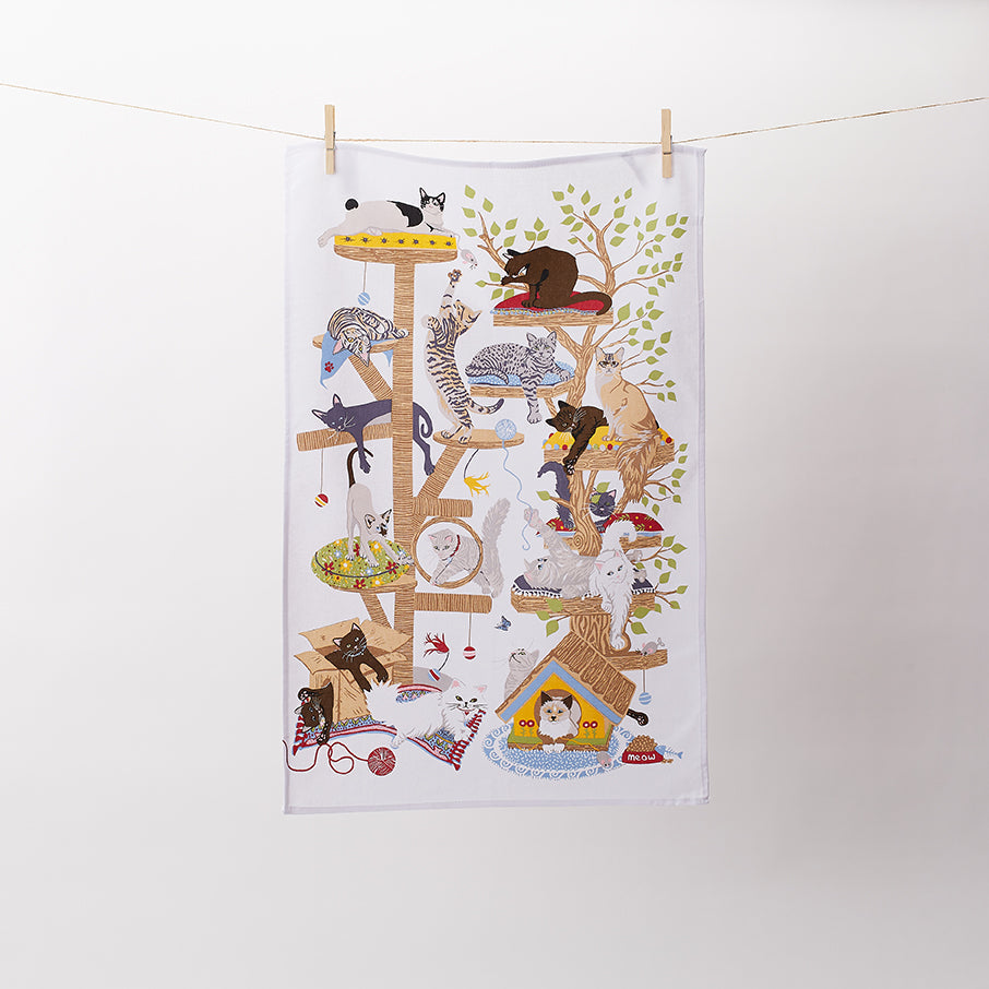 Moggie Mahem Cotton Tea Towel