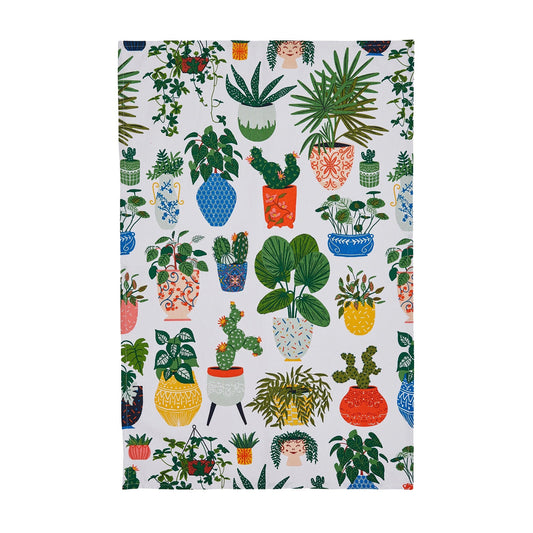 Pot Plants Cotton Tea Towel
