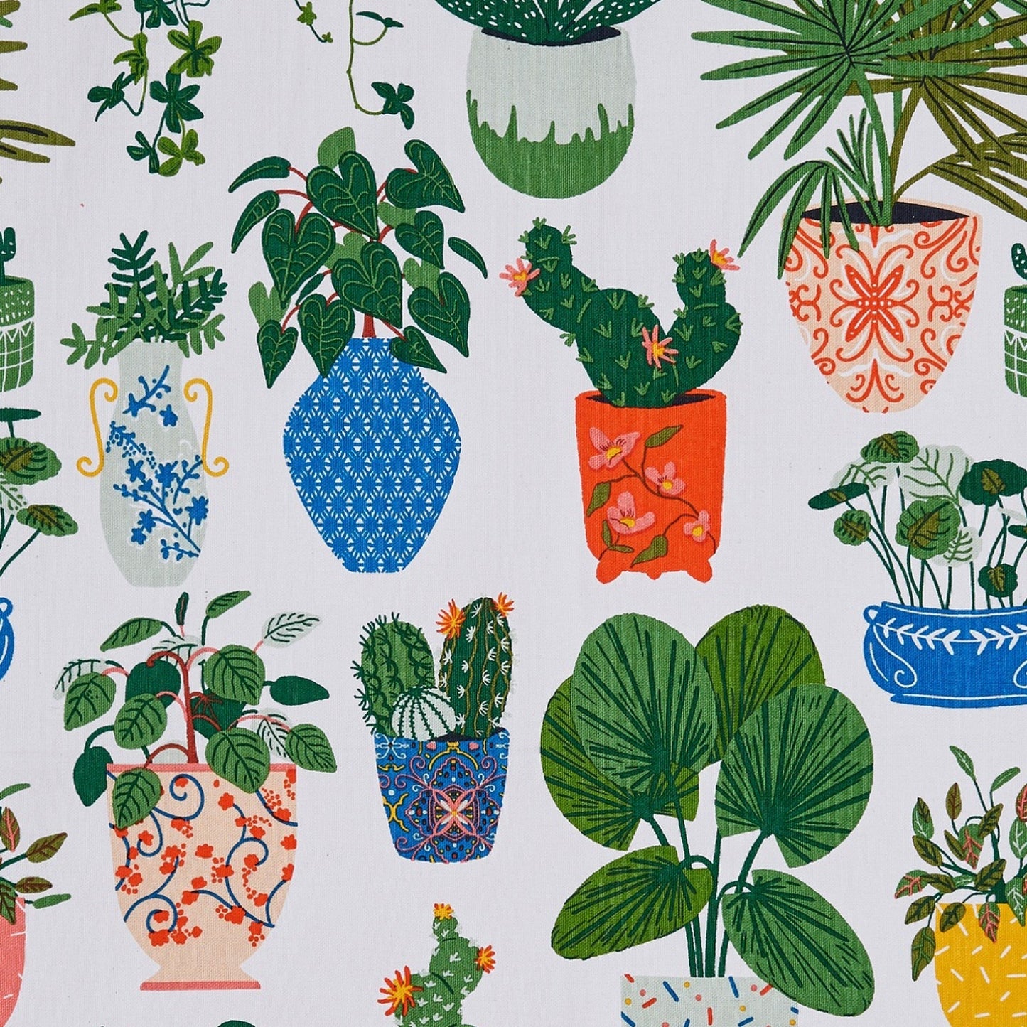 Pot Plants Cotton Tea Towel