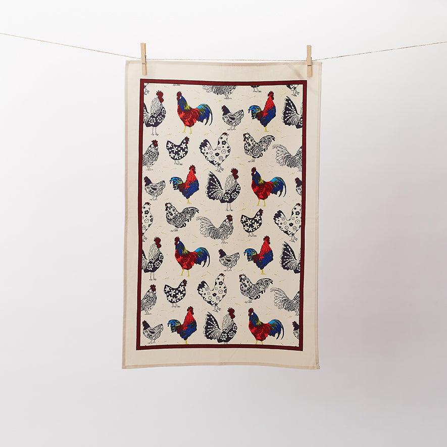 Rooster Cotton Tea Towel