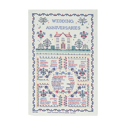 Wedding Sampler Cotton Tea Towel