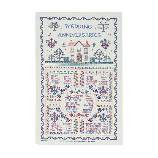 Wedding Sampler Cotton Tea Towel