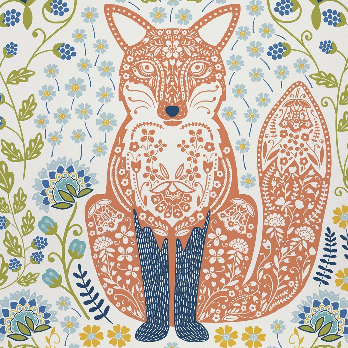 Woodland Fox Cotton Tea Towel