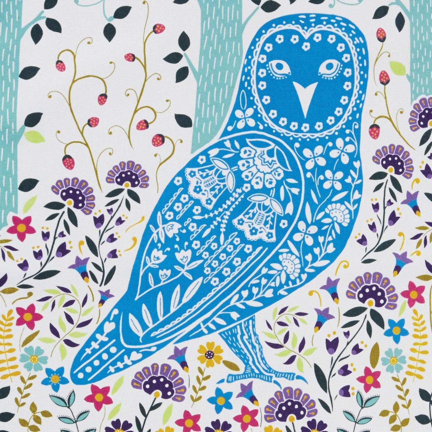 Woodland Owl Cotton Tea Towel