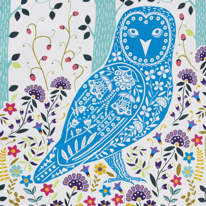 Woodland Owl Cotton Tea Towel