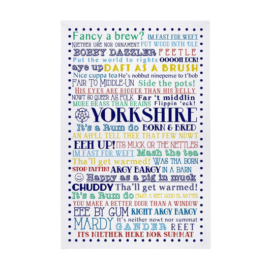 Yorkshire Born and Bred Cotton Tea Towel