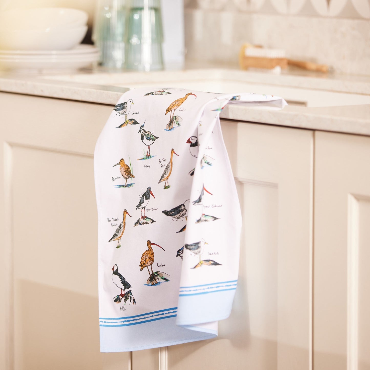 Coastal Birds Cotton Tea Towel