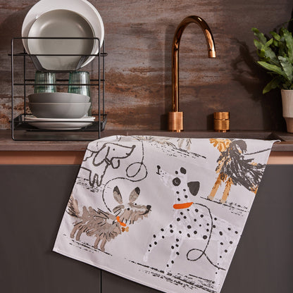 Dog Days Cotton Tea Towel