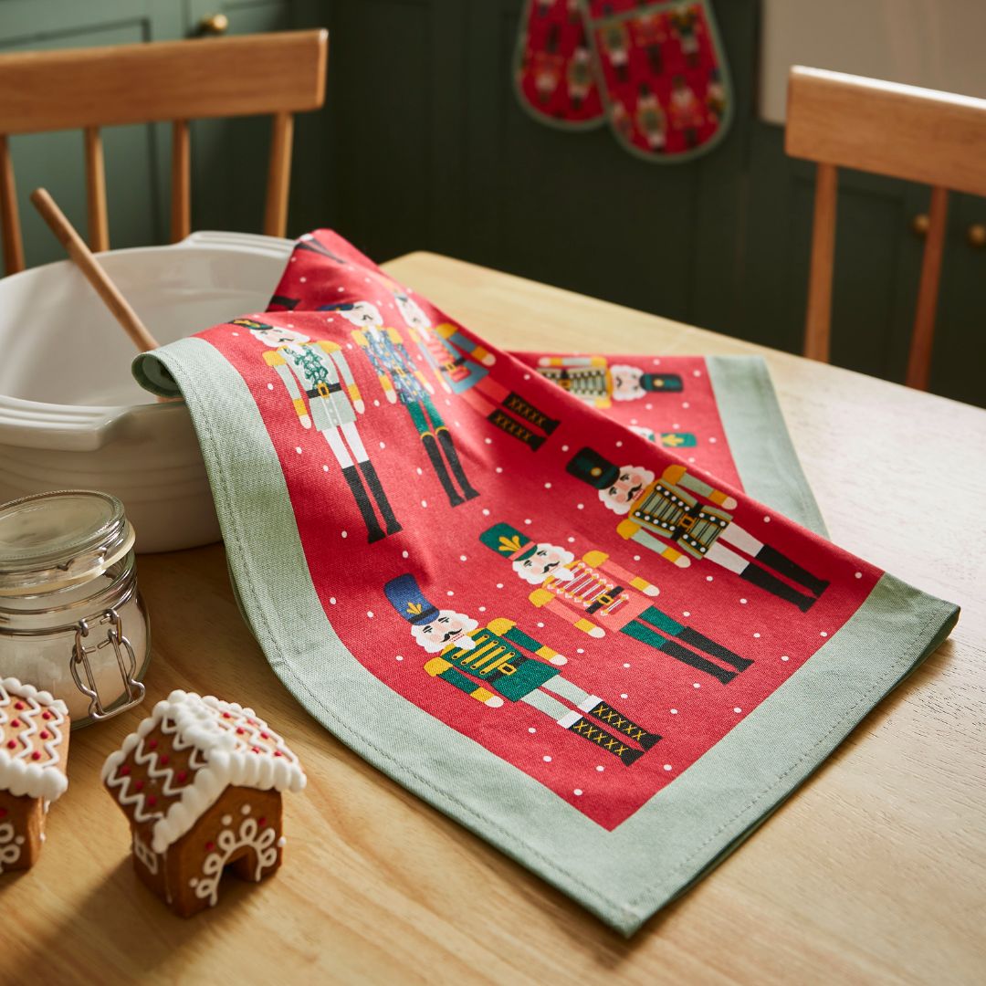 Nutcracker Parade Recycled Cotton Tea Towel