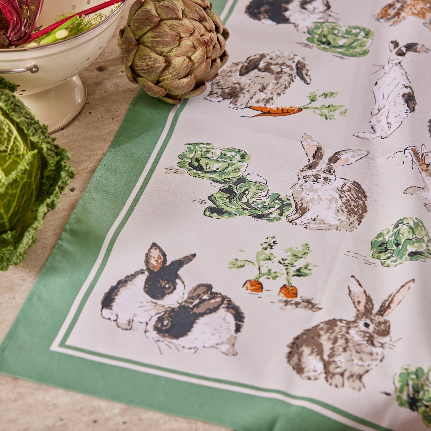Rabbit Patch Cotton Tea Towel