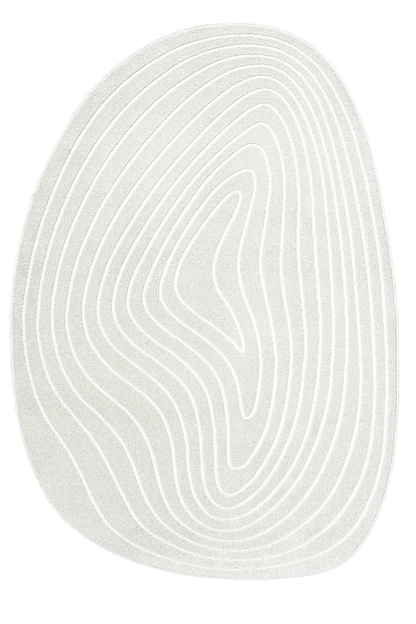 Geo hspp and pes hi low 160x230cm Pebble Shape in Cream