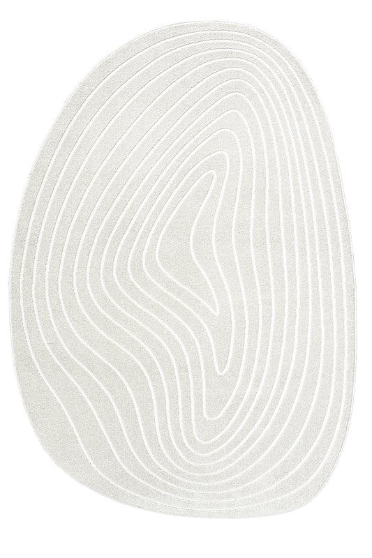 Geo hspp and pes hi low 160x230cm Pebble Shape in Cream