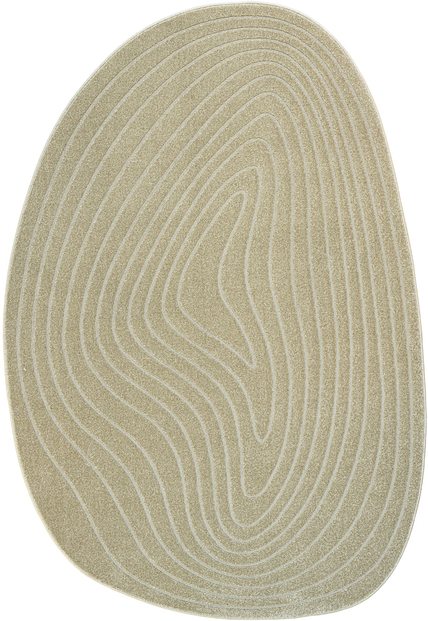 Geo hspp and pes hi low 160x230cm Pebble Shape in Golden beige