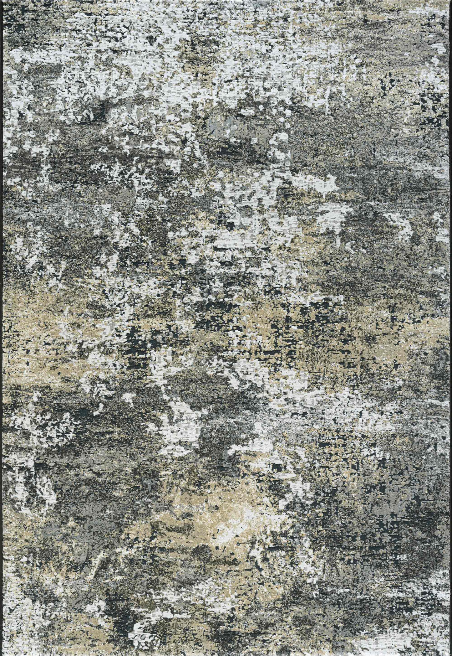 Canyon polyester and heatset in Charcoal and gold