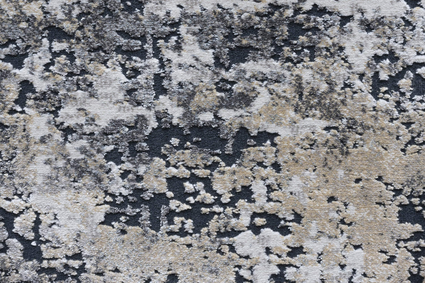 Canyon polyester and heatset in Charcoal and gold