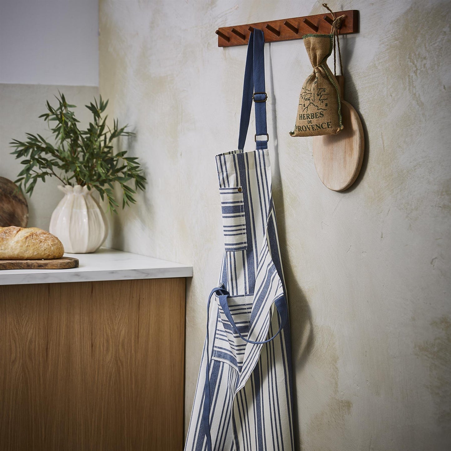 Denim Stripe Cotton Apron