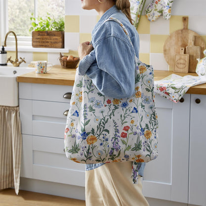 Cottage Garden Foldable Tote Bag Medium in Multicolour