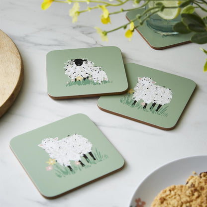 Woolly Sheep Coasters 4 Pack