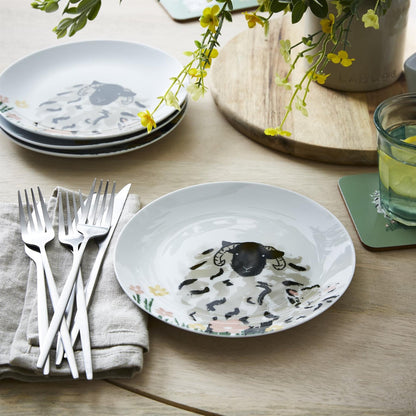 Woolly Sheep Porcelain Side Plates 4 Pack