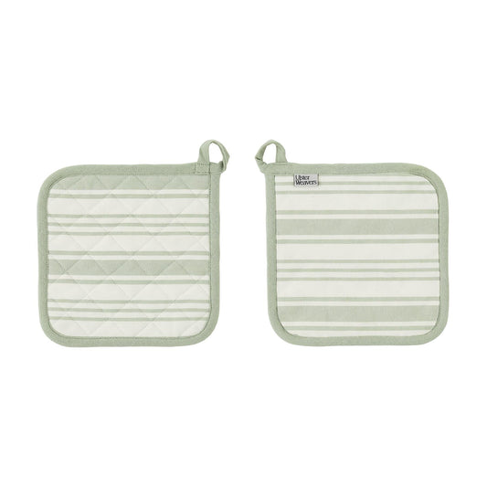 Sage Stripe Pot Mat